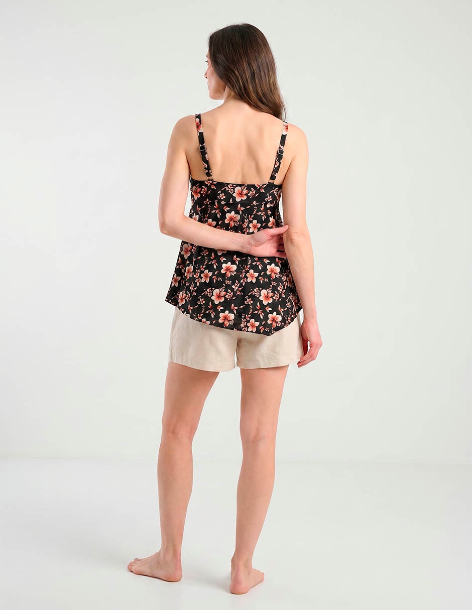 Traje De Baño Completo Michael David Estampado Floral Para Mujer