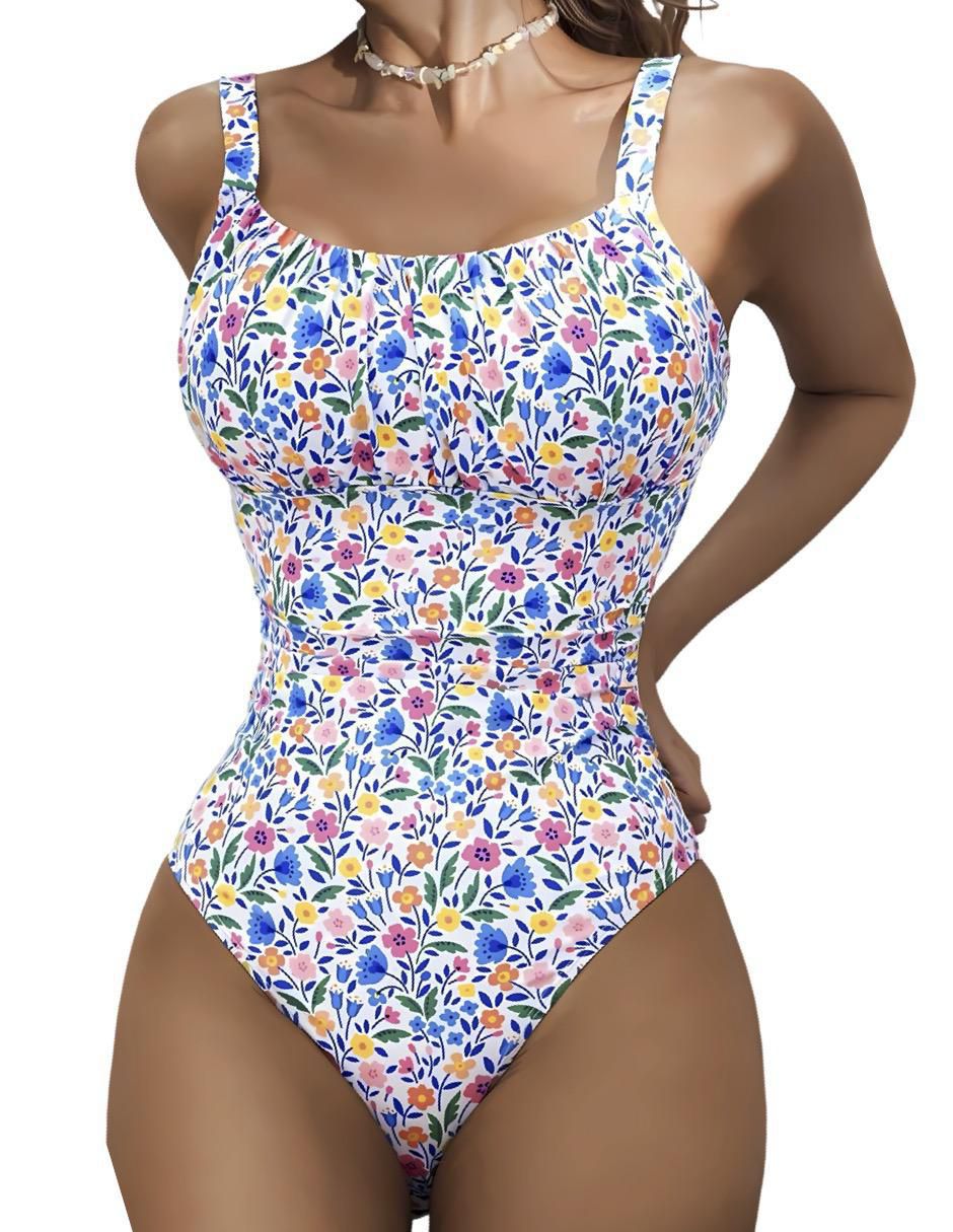 Traje de baño completo estampado floral para mujer Traje de baño completo estampado floral para mujer
