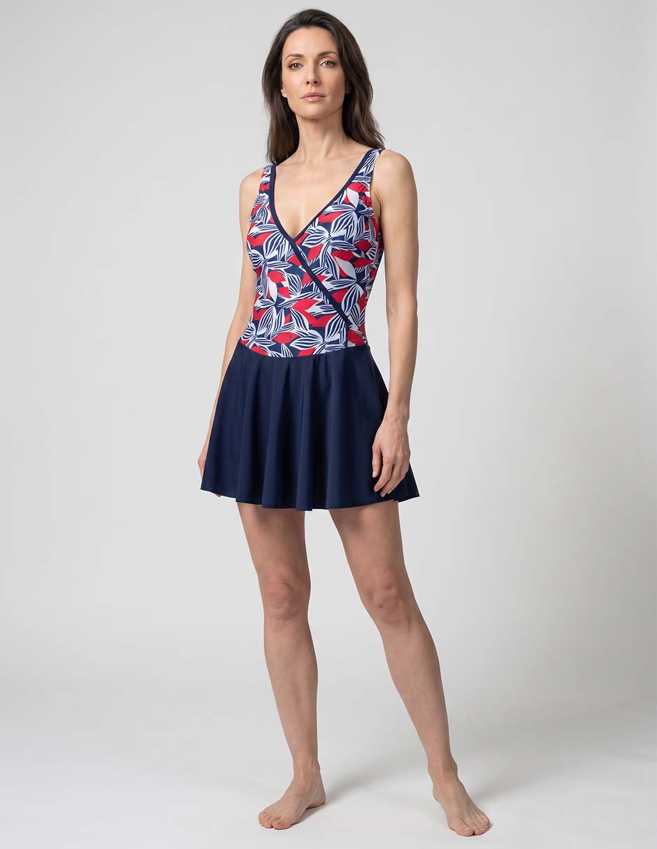 Traje de baño completo estampado floral para mujer