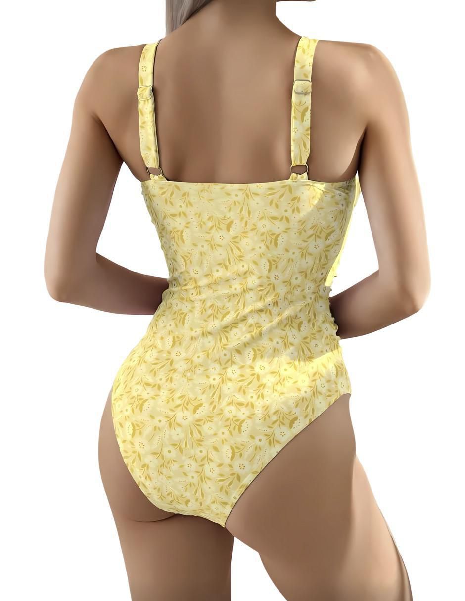 Traje de baño completo estampado floral para mujer 2