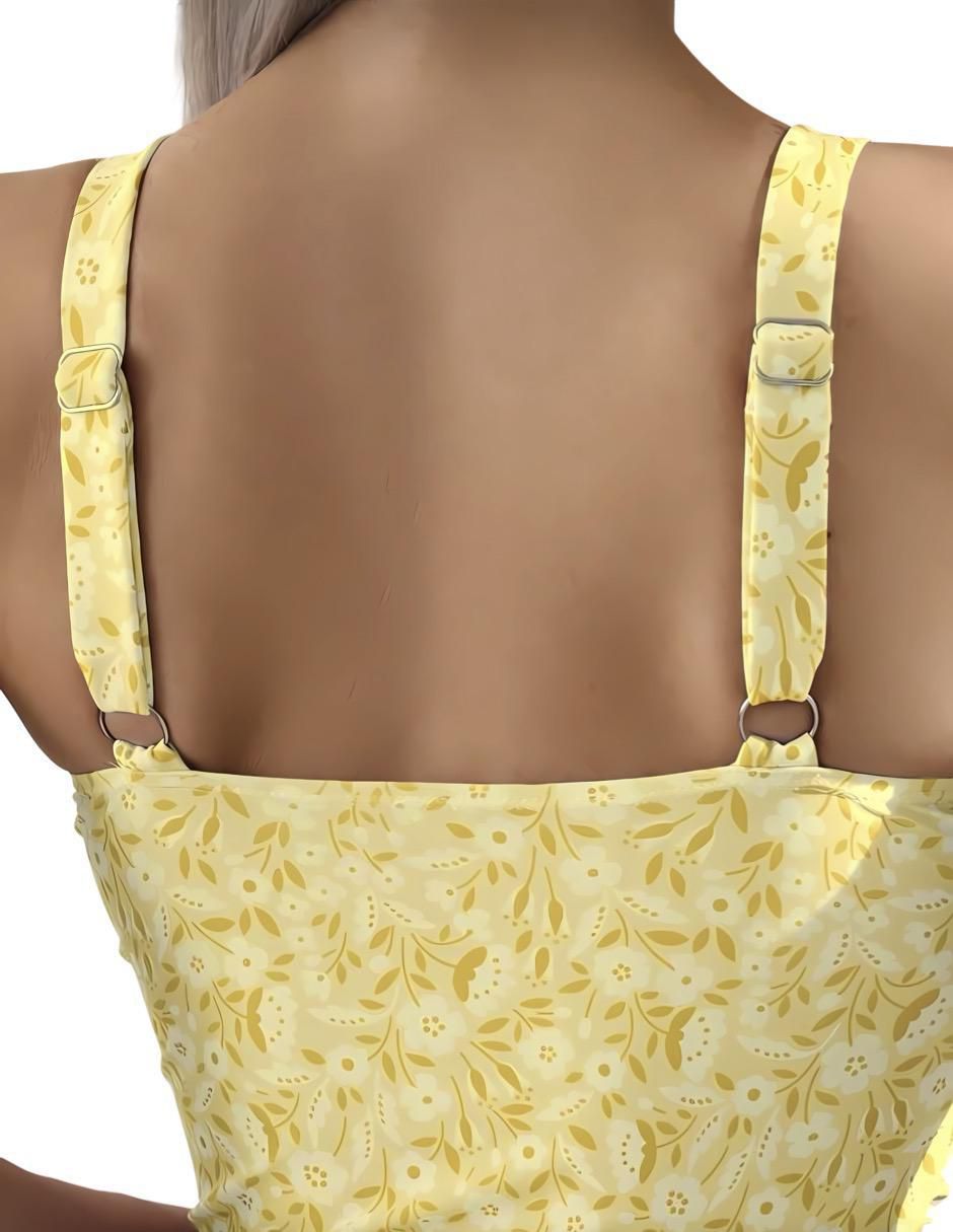 Traje de baño completo estampado floral para mujer