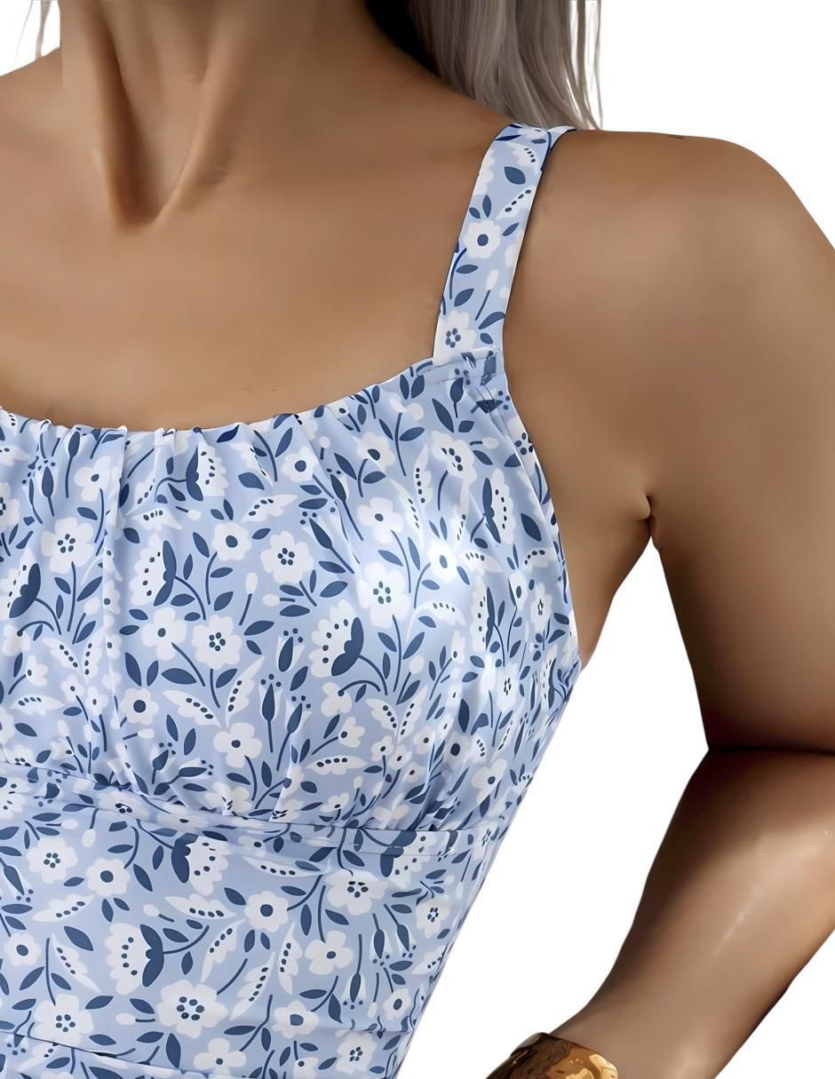 Traje de baño completo estampado floral para mujer