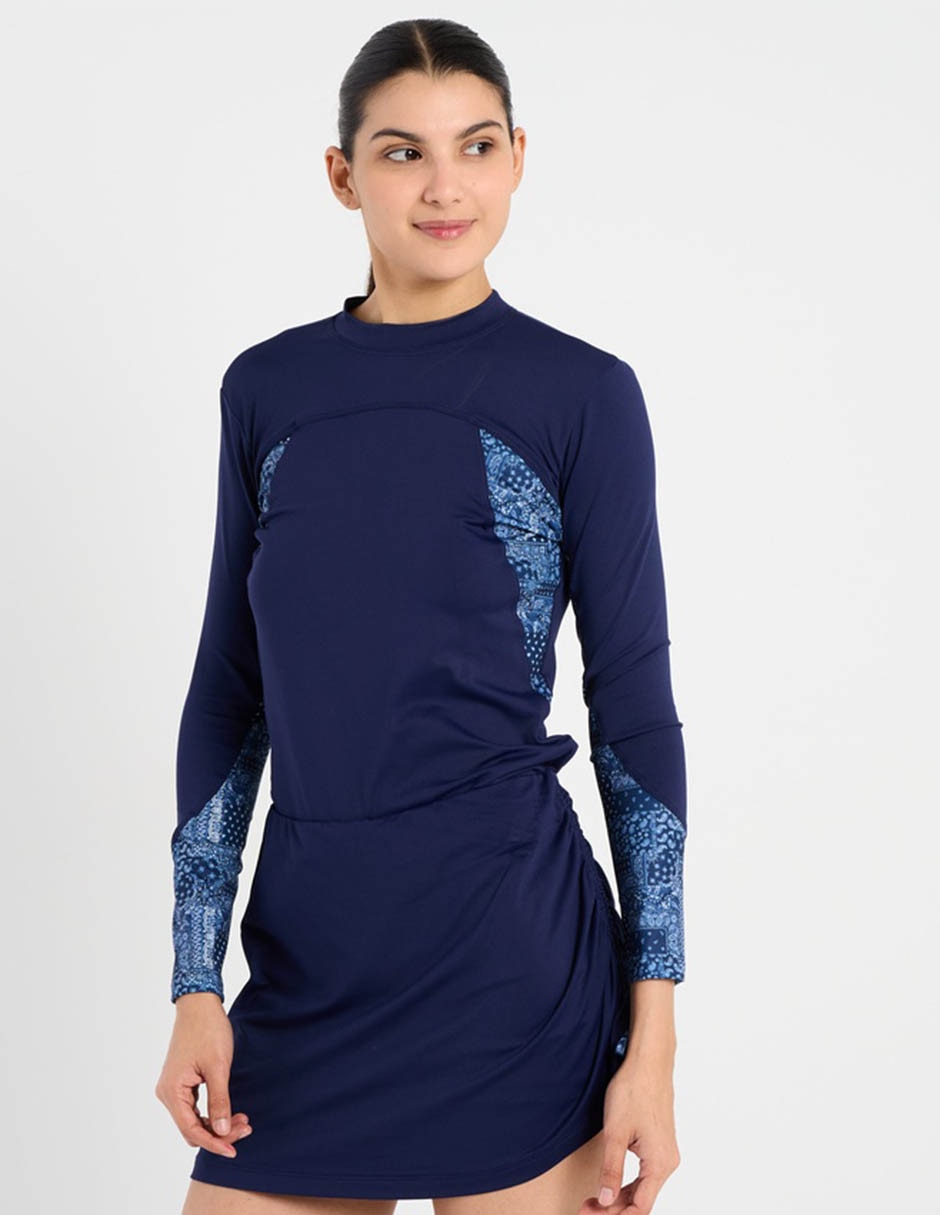 Traje de baño completo estampado paisley para mujer