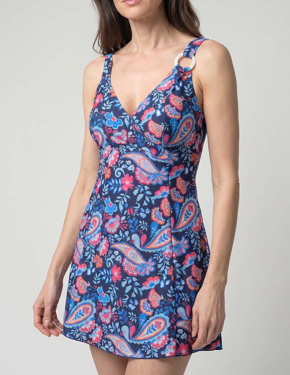 Tankini Estampado Floral Con Copas Preformadas Para Mujer 3
