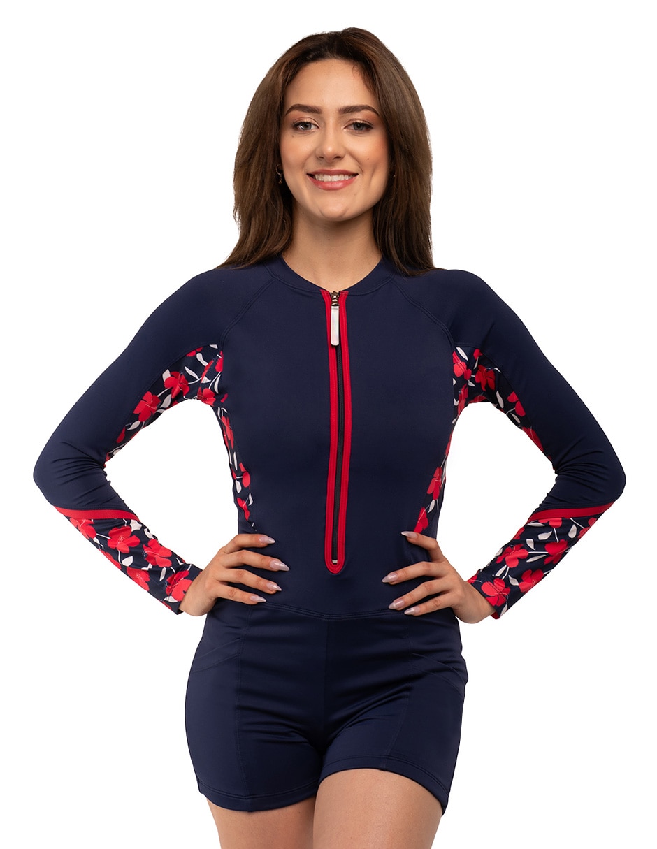 Traje de baño completo estampado floral para mujer Traje de baño completo estampado floral para mujer