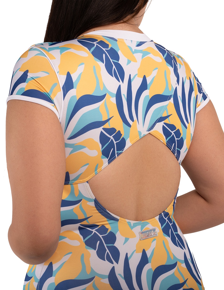 Traje de baño completo Sunskin estampado floral para mujer