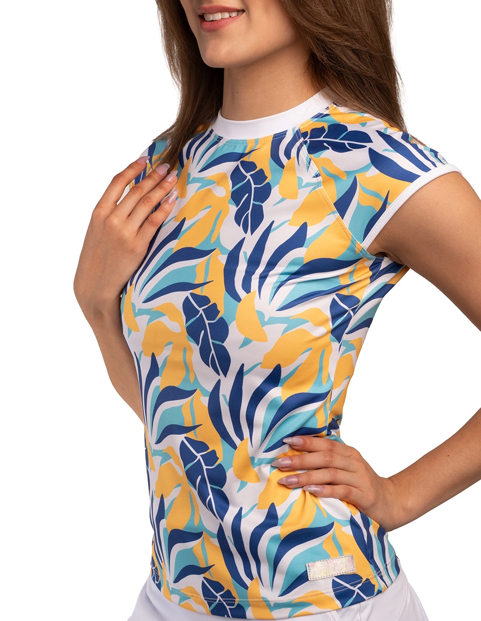 Wetshirt estampado floral para mujer 4