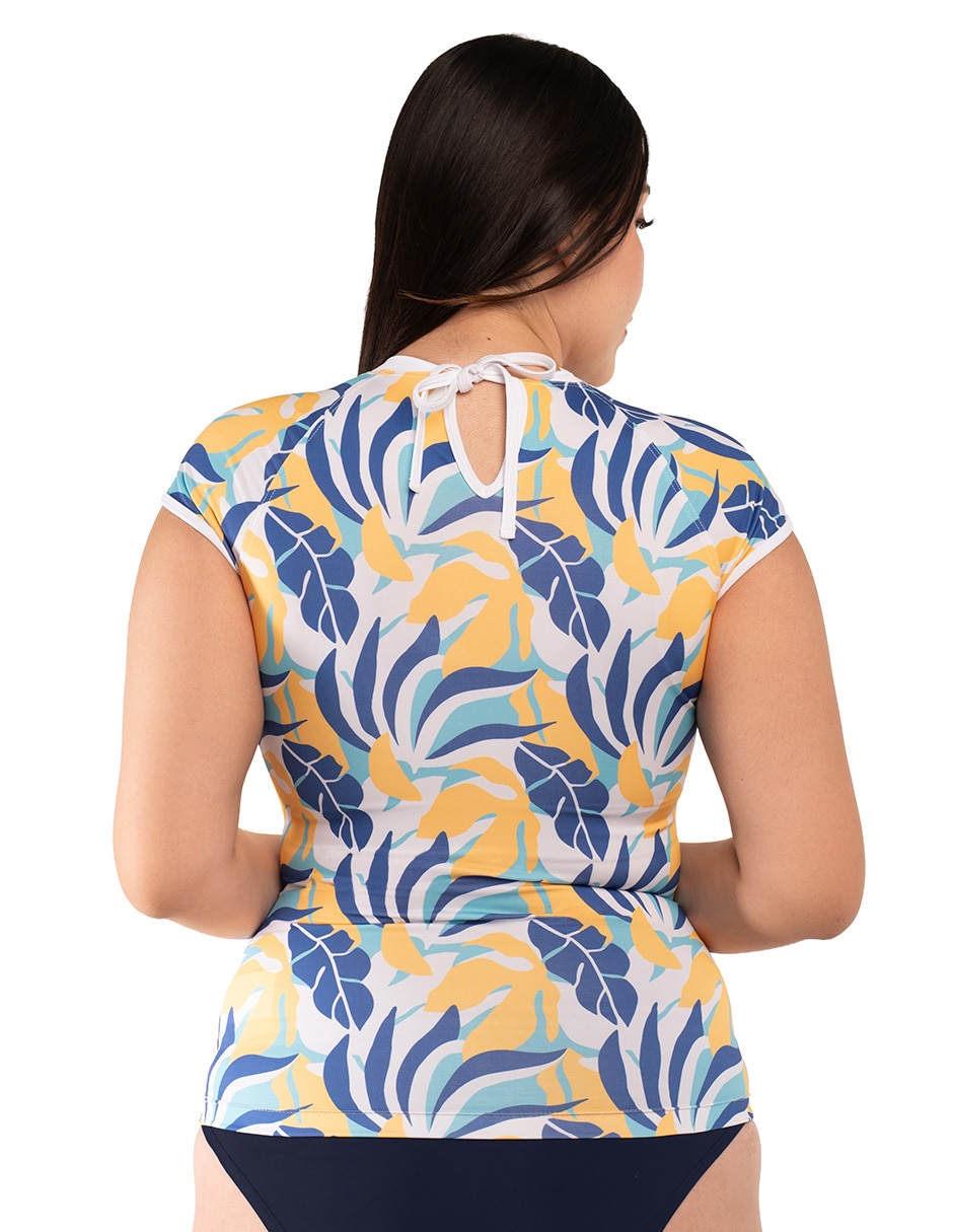 Wetshirt estampado floral para mujer 7