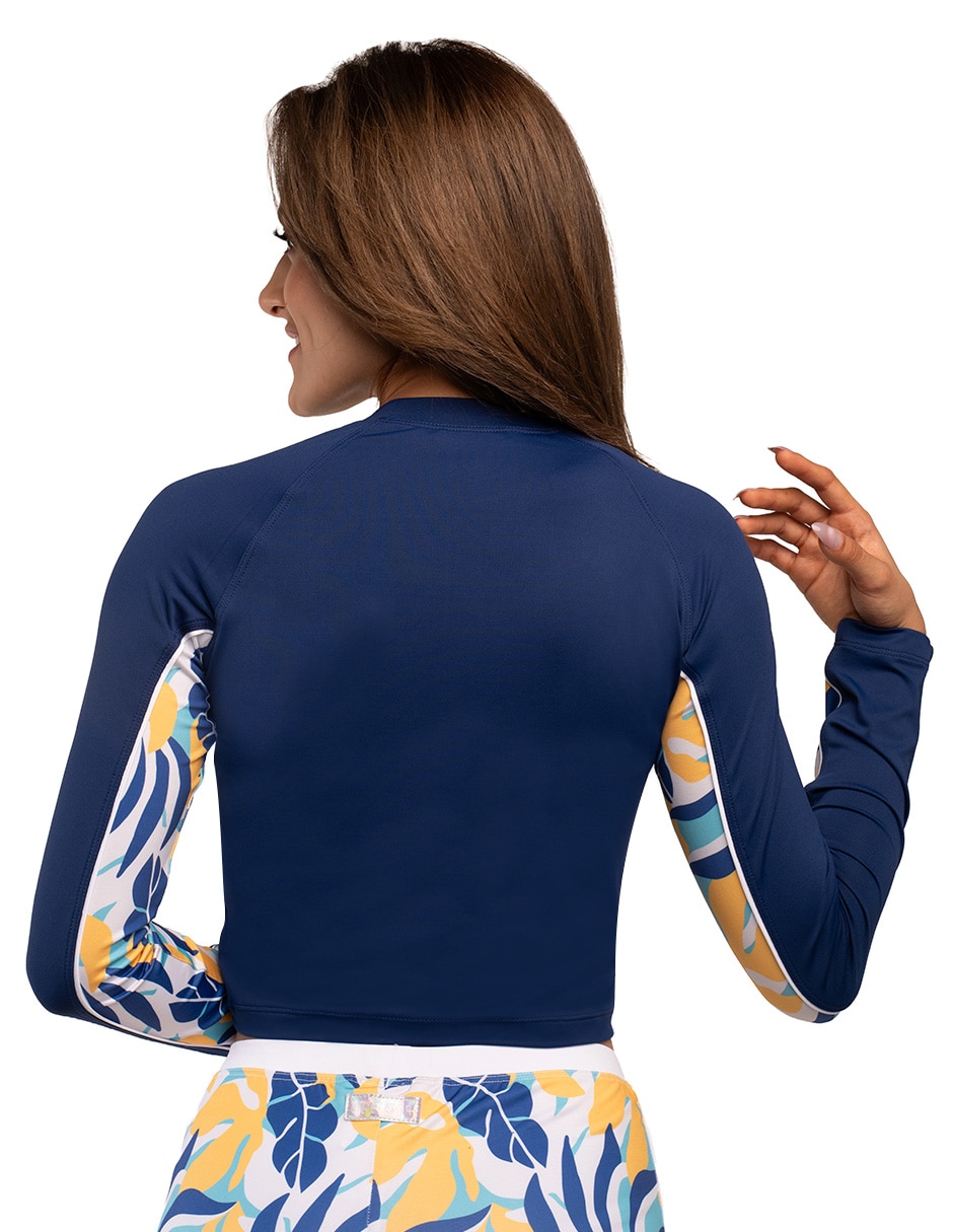 Wetshirt Sunskin estampado floral para mujer