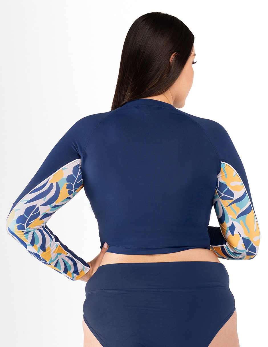 Wetshirt Sunskin estampado floral para mujer