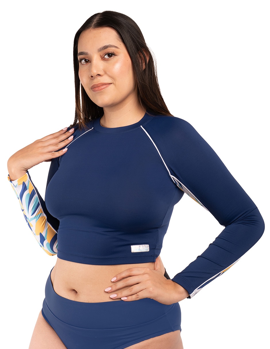 Wetshirt Sunskin estampado floral para mujer