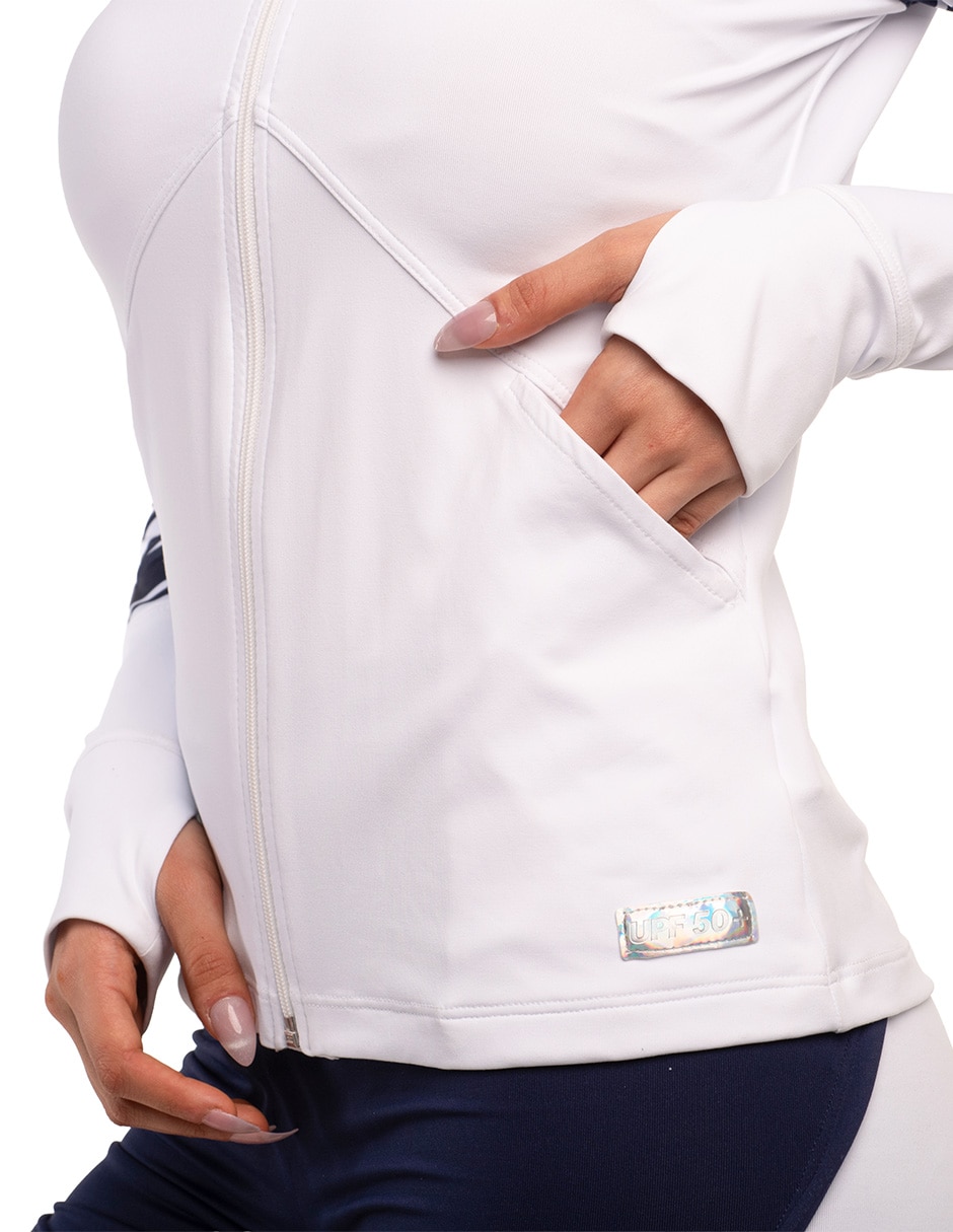 Wetshirt estampado a rayas para mujer 4