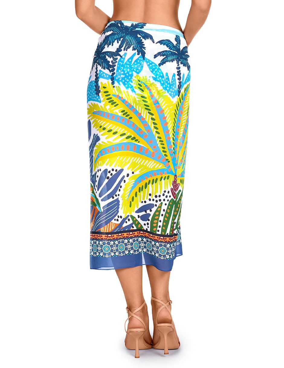 Pareo con estampado floral 4