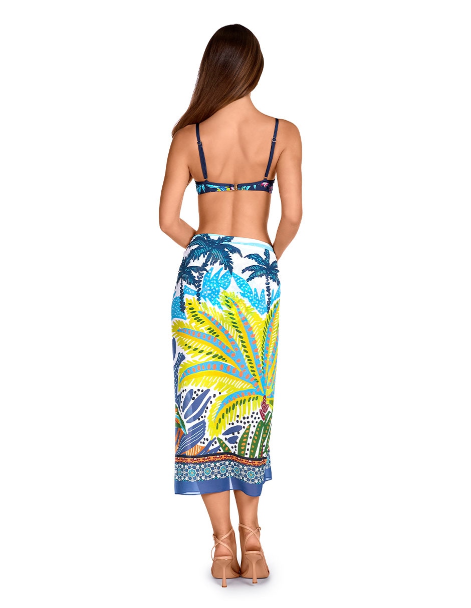 Pareo con estampado floral 2