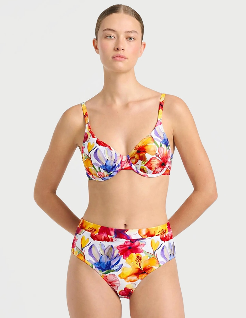 Conjunto bikini estampado floral para mujer