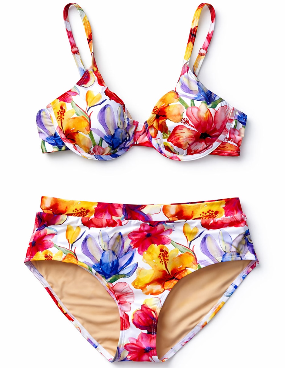 Conjunto bikini estampado floral para mujer 2