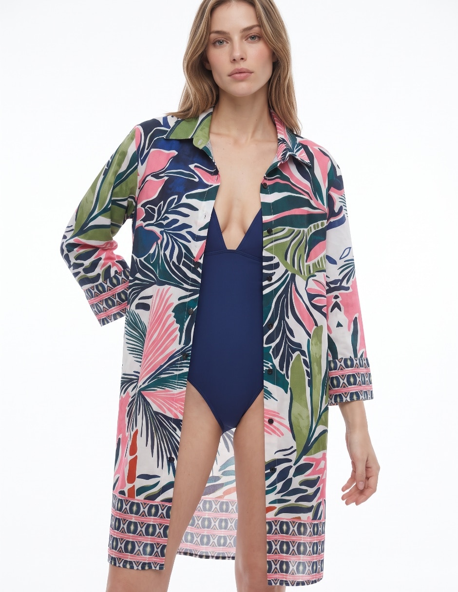 Salida de playa camisa Dolores Cortés para mujer 4