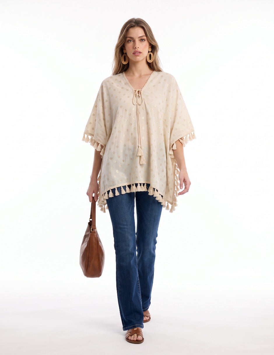Salida de playa kimono Dolores Cortés para mujer 3