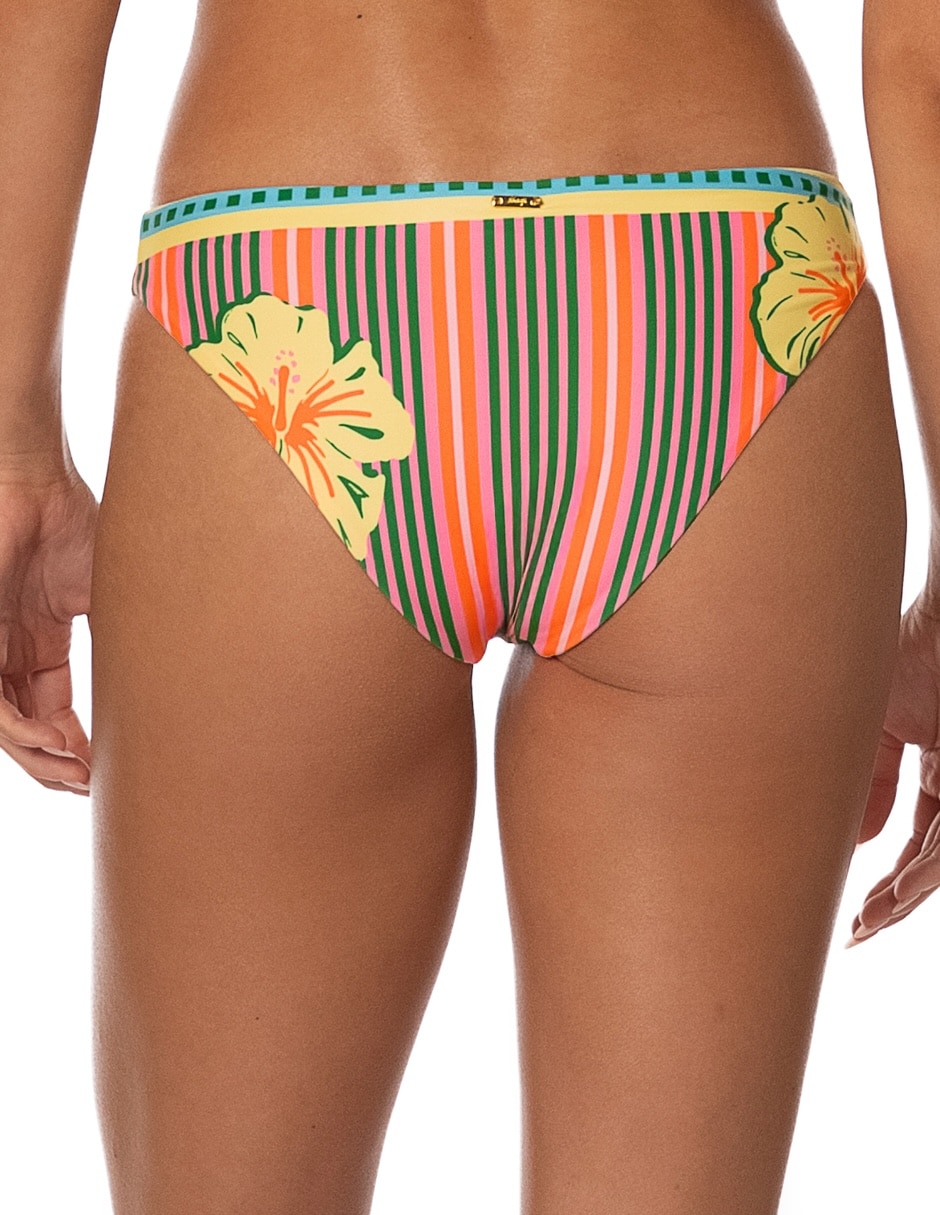 Bikini bikini (si aplica) estampado A rayas a la (si aplica) Cadera para mujer 4