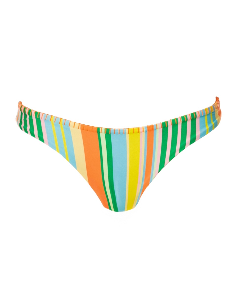 Bikini estampado a arayas a la cadera para mujer 3
