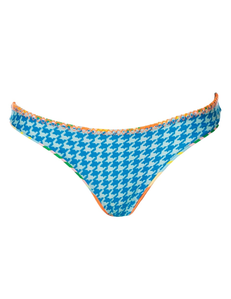Bikini estampado a arayas a la cadera para mujer 4