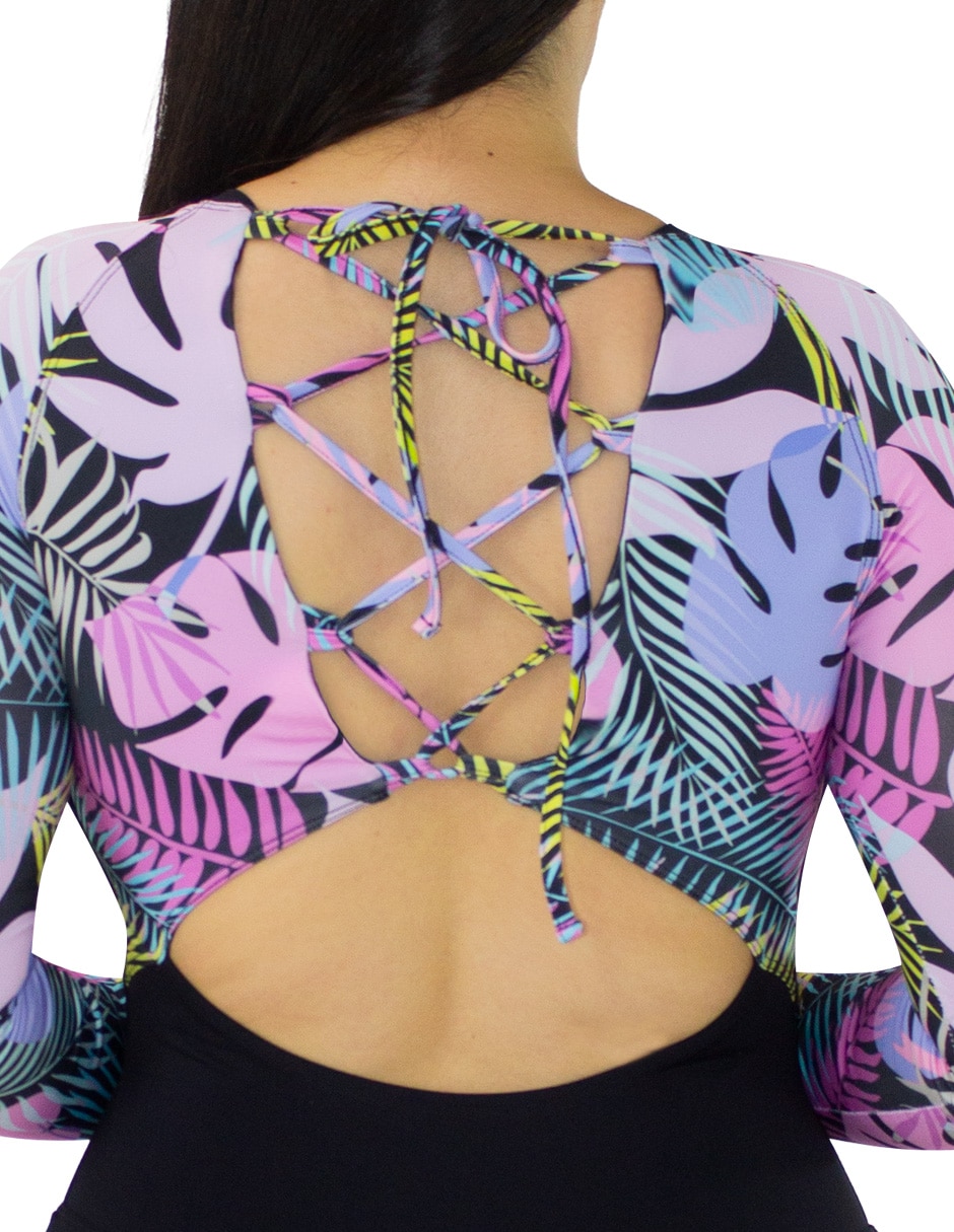 Traje de baño estampado floral para mujer 4