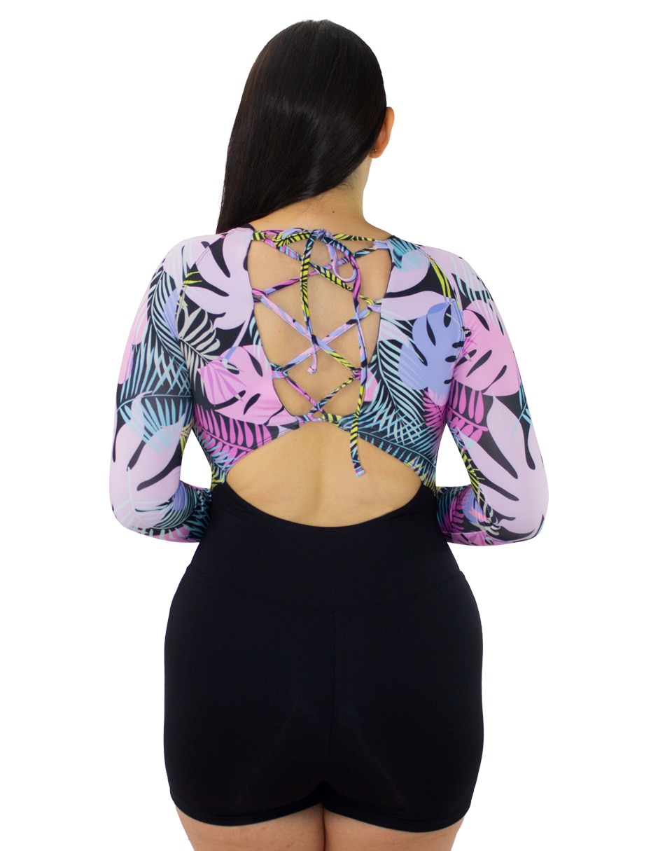 Traje de baño estampado floral para mujer 8