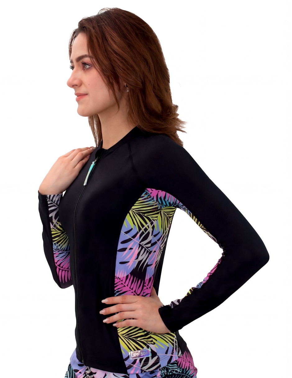 Wetshirt estampado floral para mujer 4