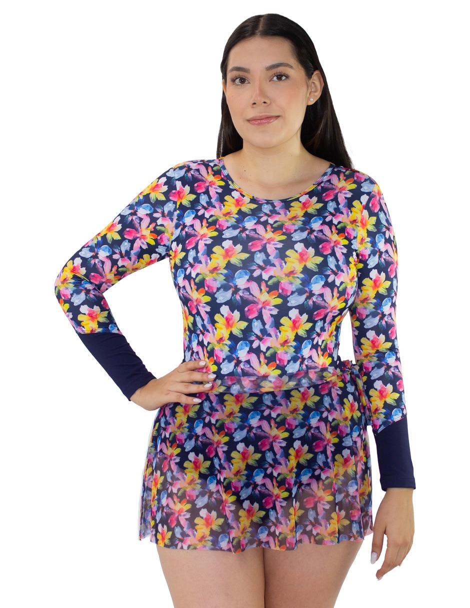 Traje de ba–o estampado floral para mujer 13