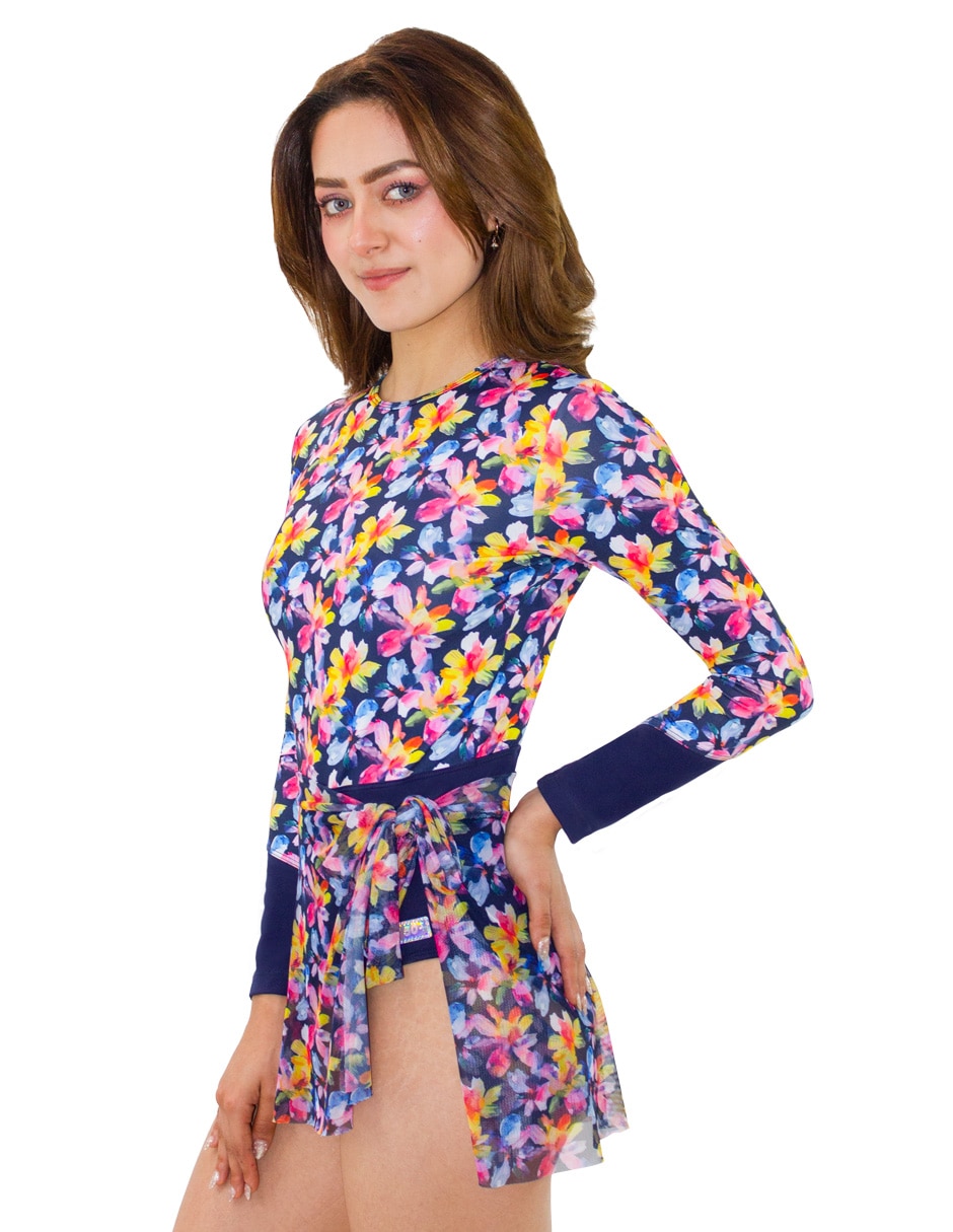 Traje de ba–o estampado floral para mujer 4