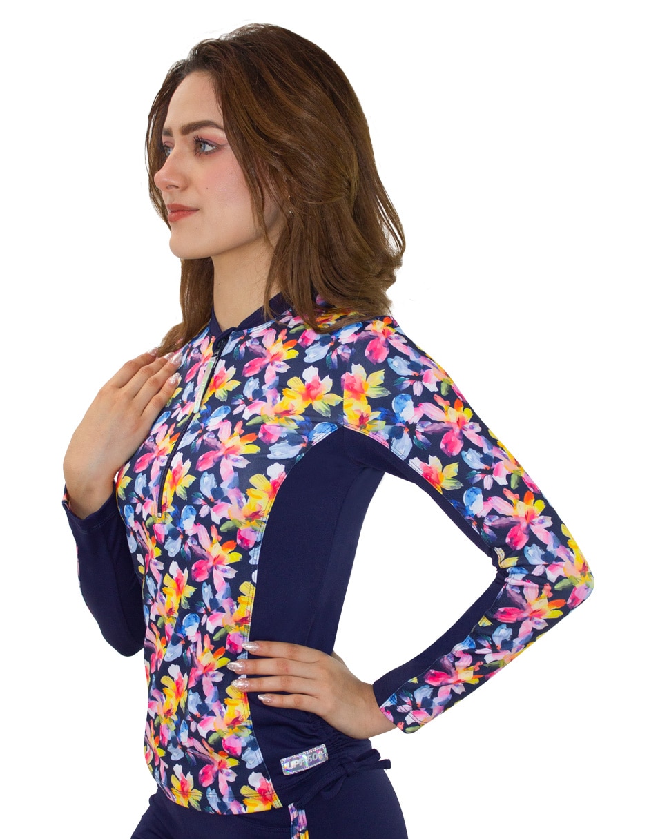 Wetshirt estampado floral para mujer 2
