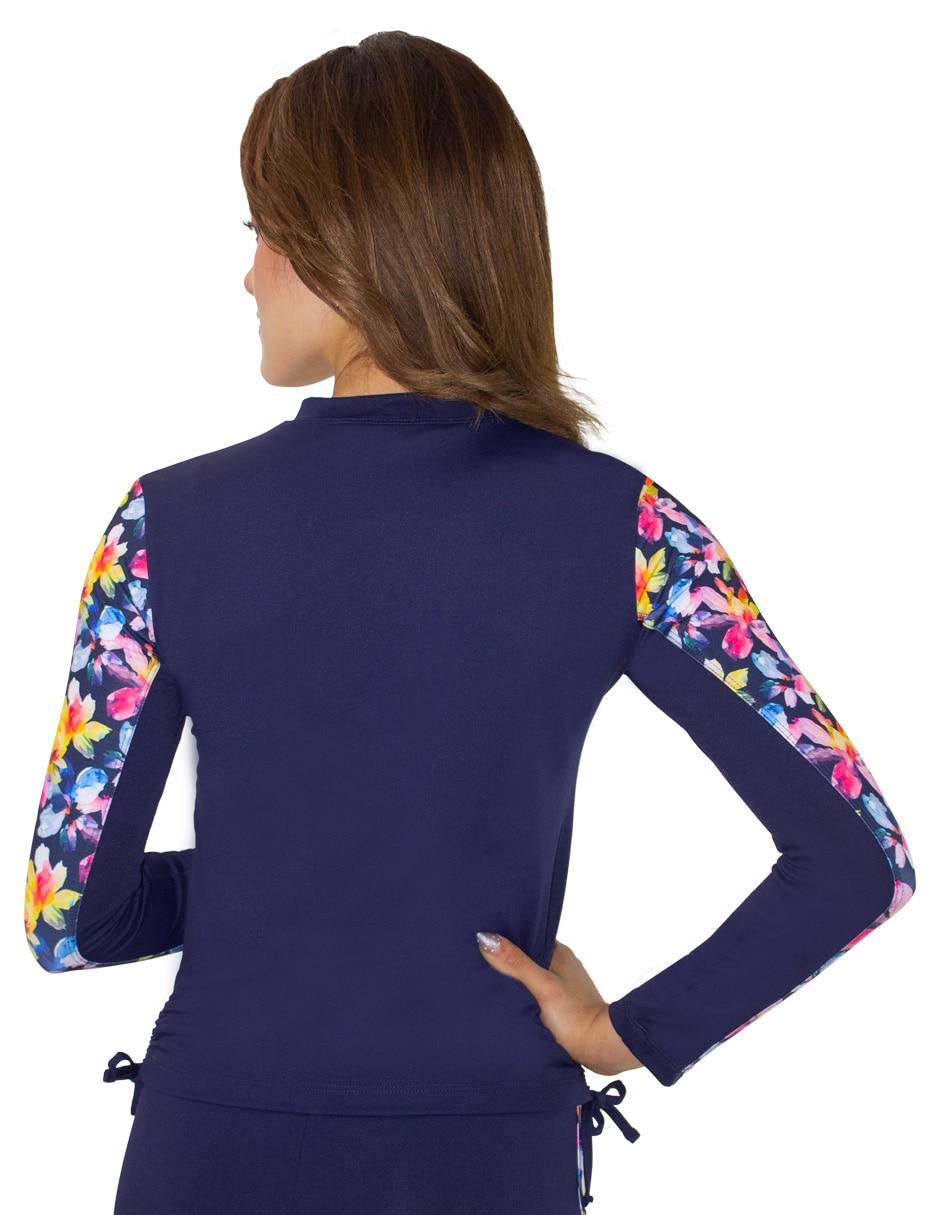 Wetshirt estampado floral para mujer 4