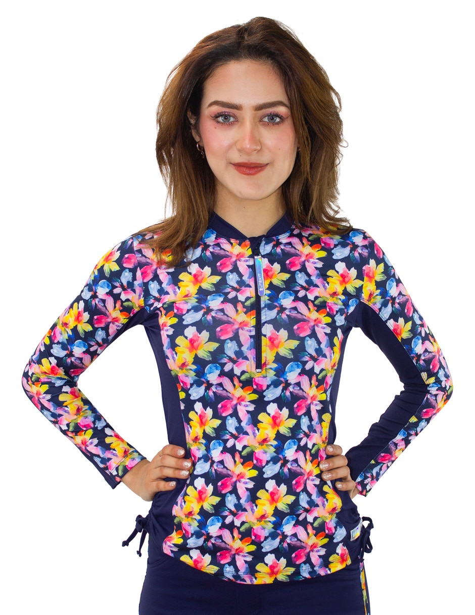 Wetshirt estampado floral para mujer Wetshirt estampado floral para mujer