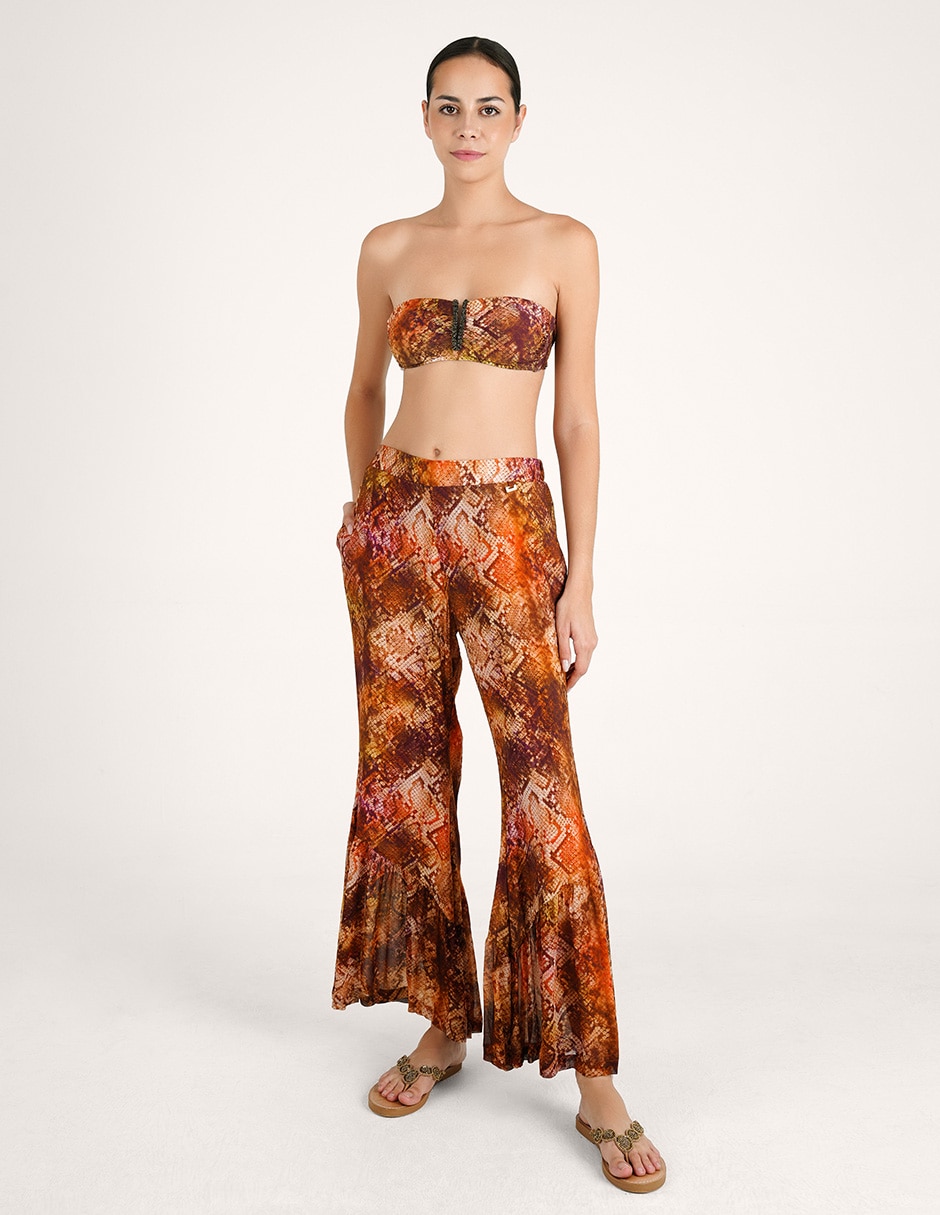 Pantalón zingara acampanado para mujer 2