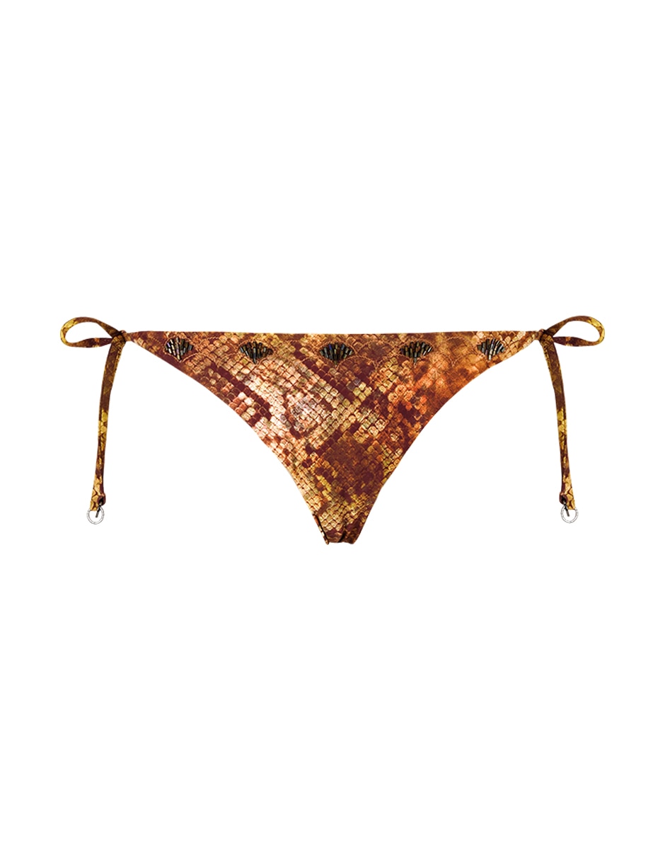 Bikini estampado macroprint a la cadera para mujer 2