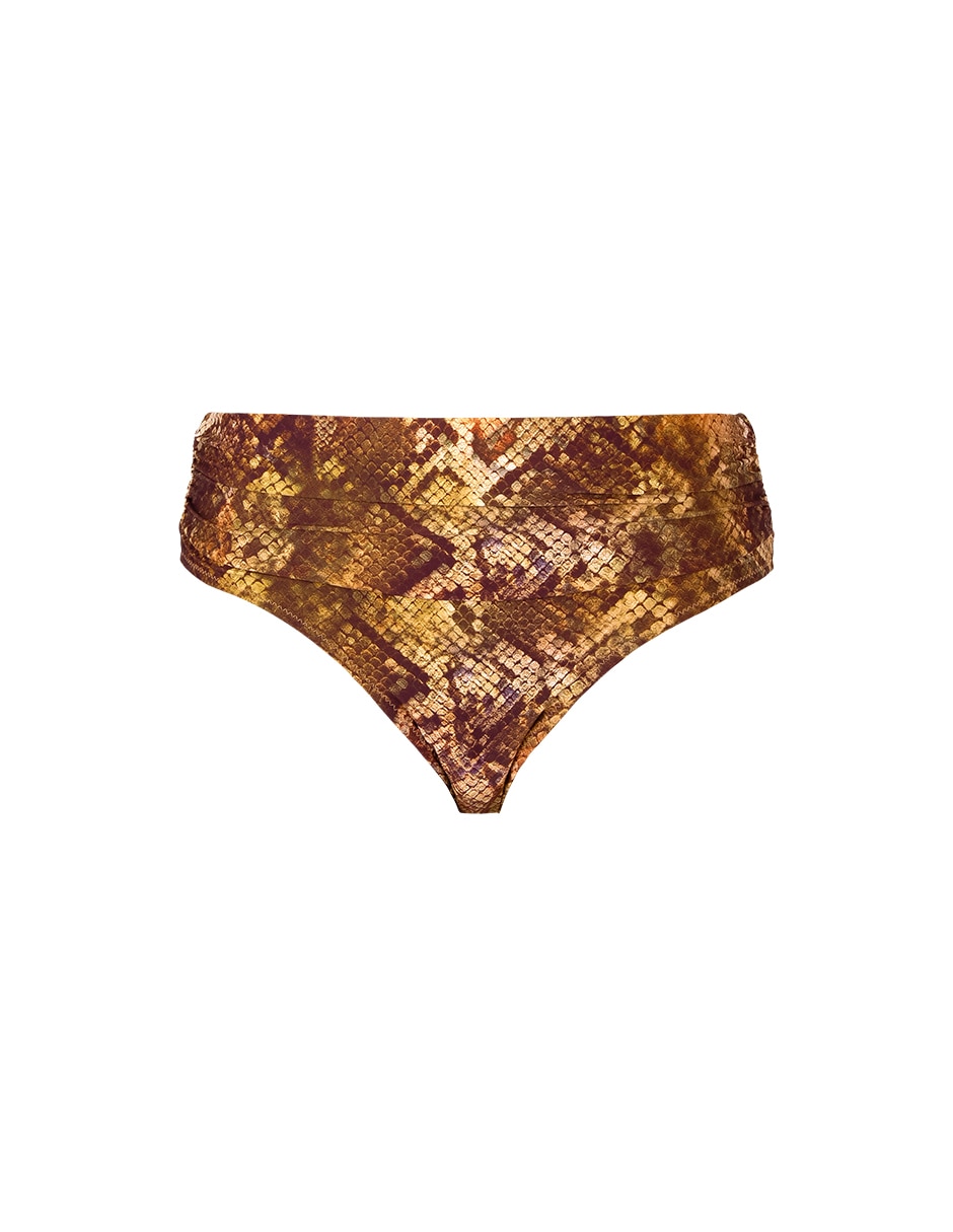 Bikini zingara estampado macroprint a la cintura para mujer