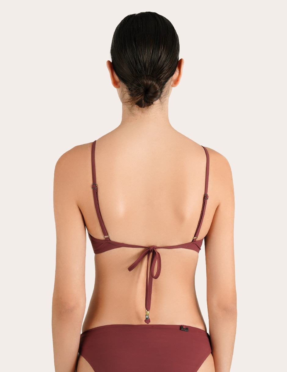 Top bikini zingara con copa triangular para mujer 4