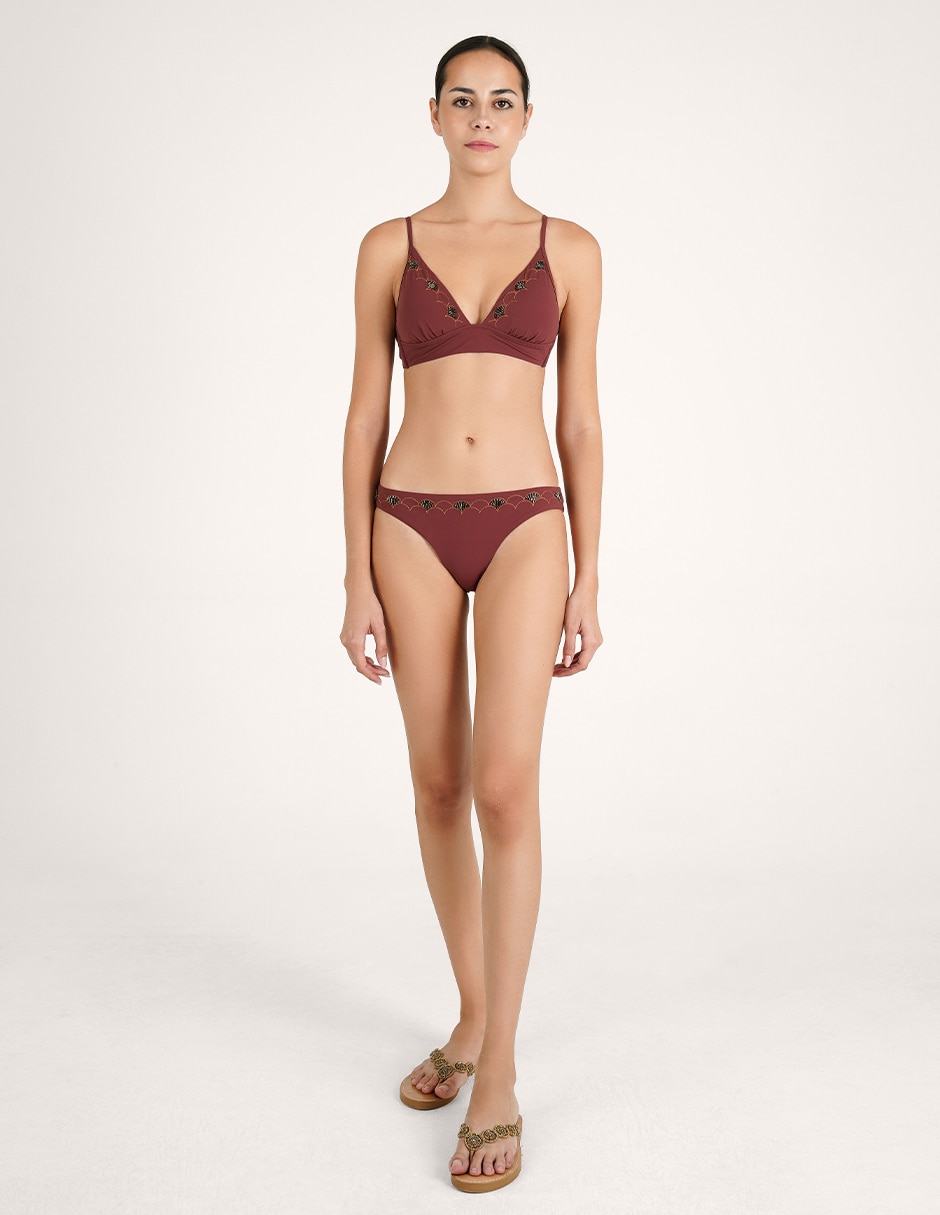 Top bikini zingara con copa triangular para mujer 2
