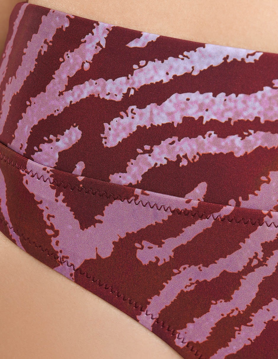 Bikini zingara estampado animal print a la cintura para mujer