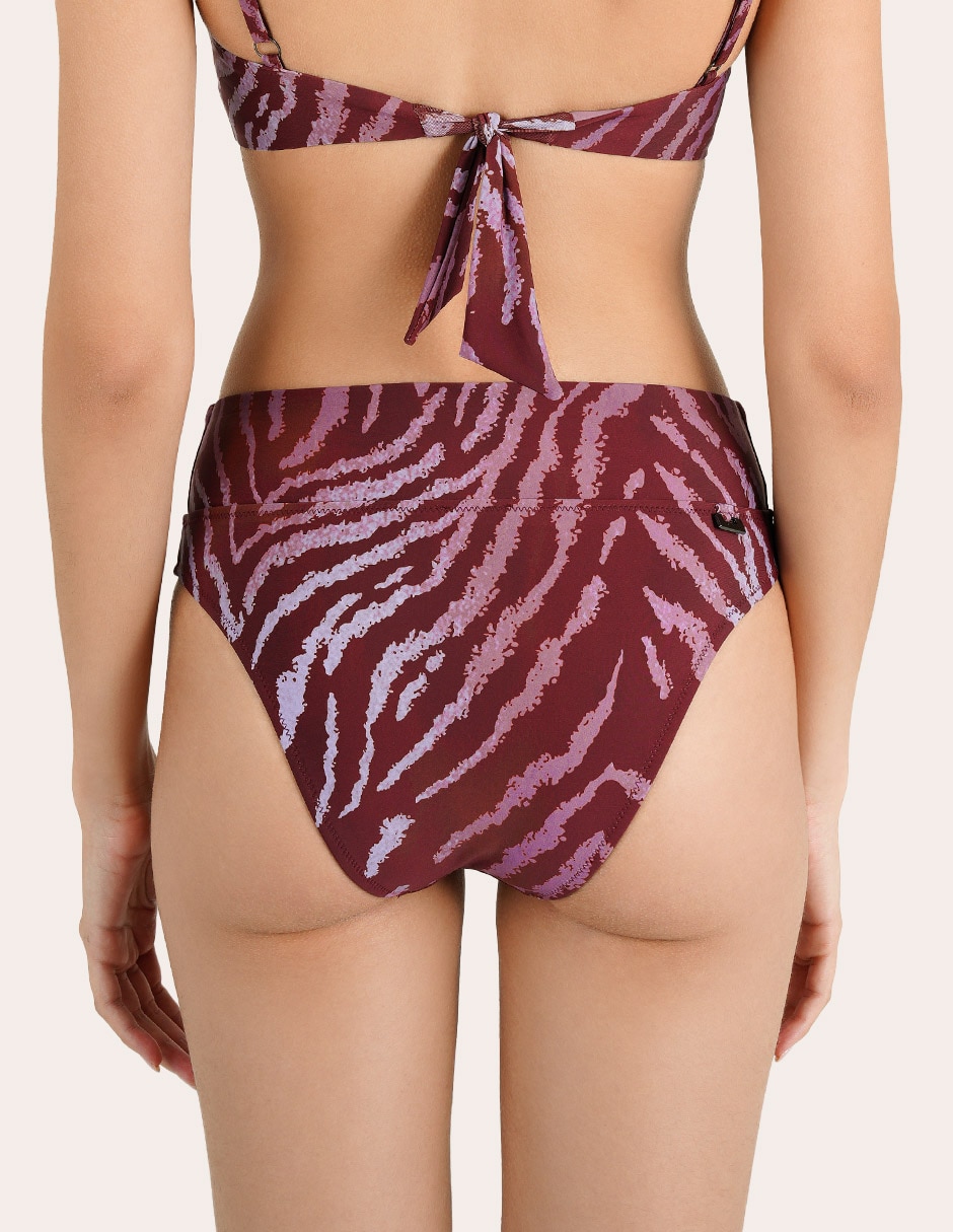 Bikini zingara estampado animal print a la cintura para mujer