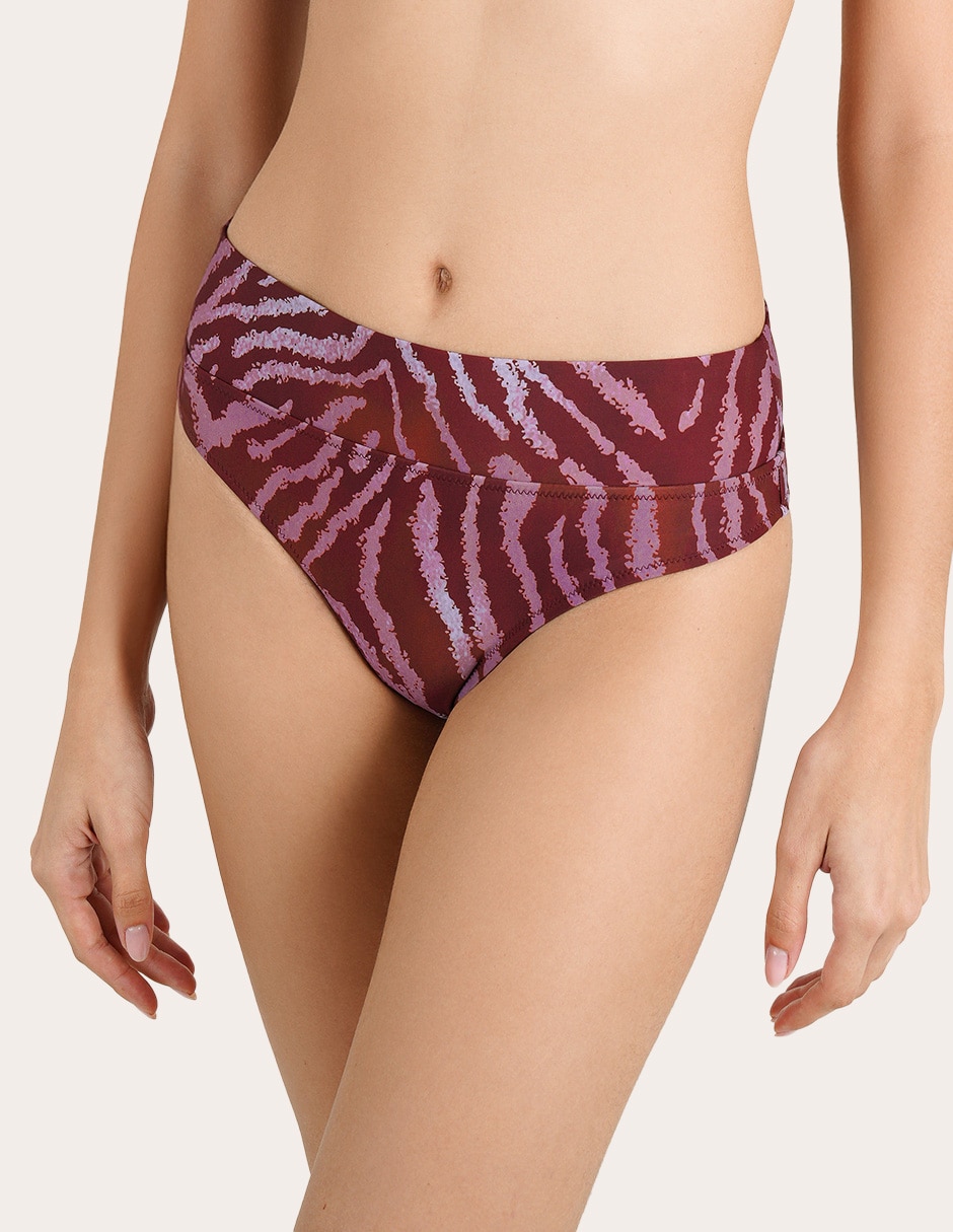 Bikini estampado animal print a la cintura para mujer