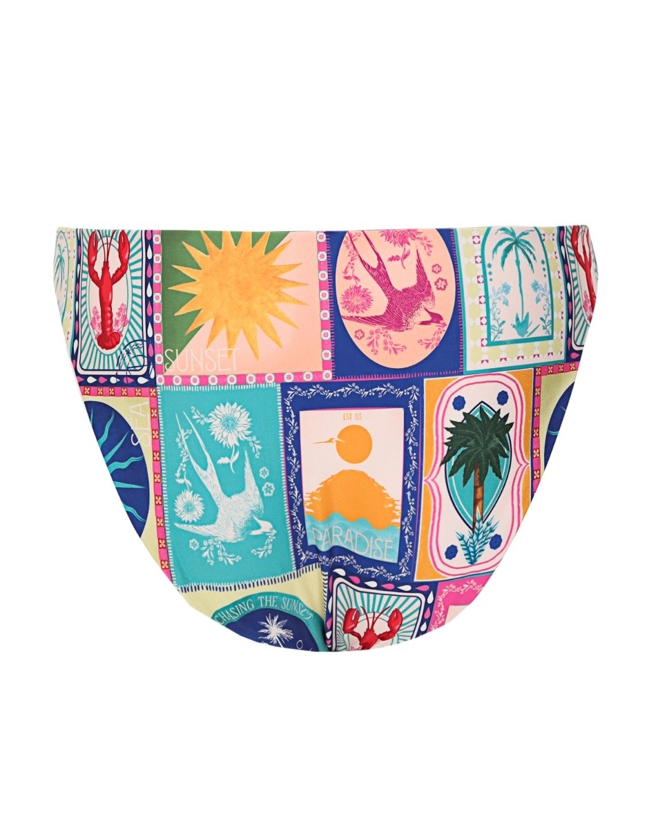 Bikini estampado a la cintura para mujer 7