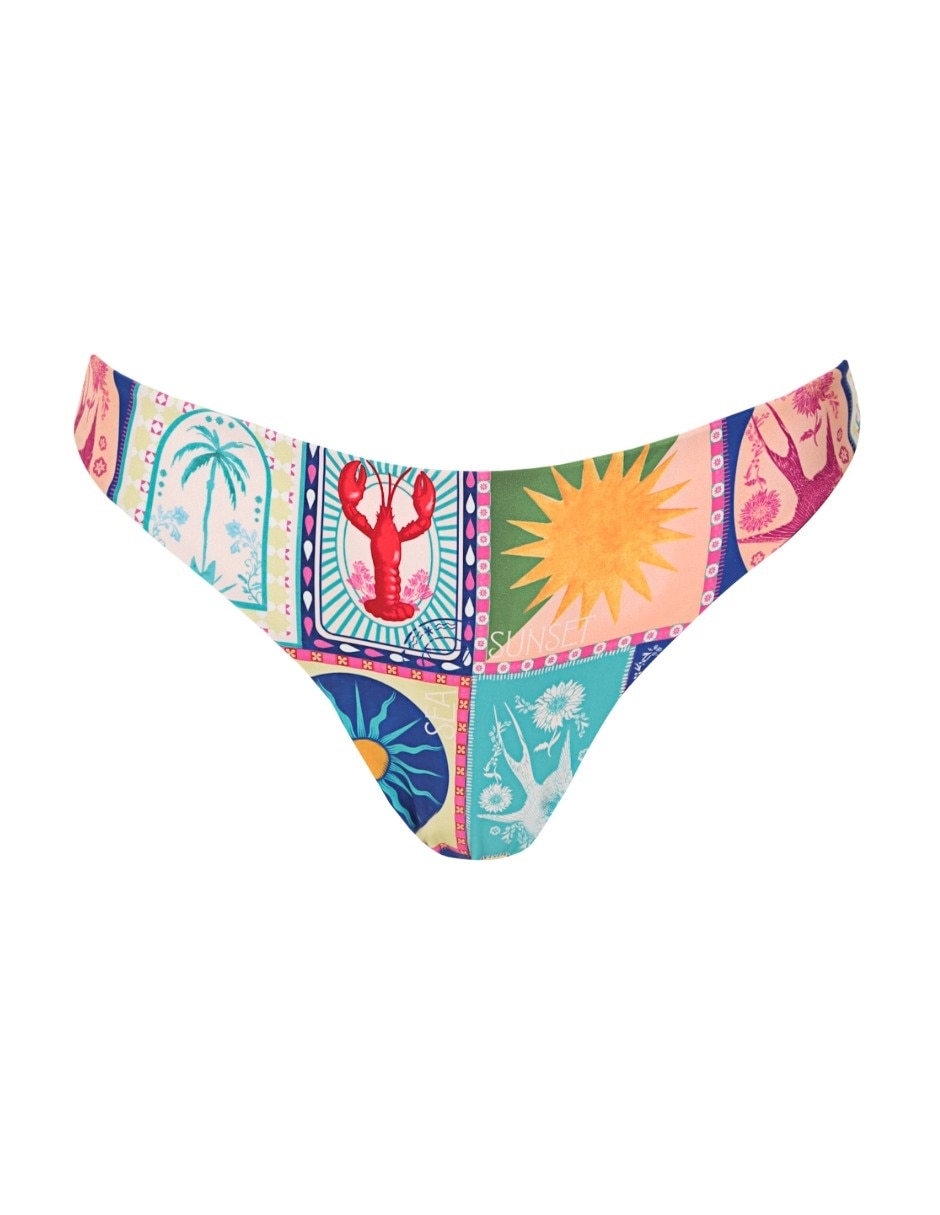 Bikini estampado a la cintura para mujer 8