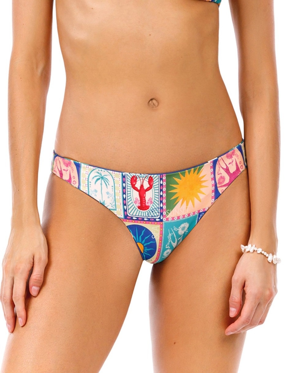 Bikini estampado a la cintura para mujer