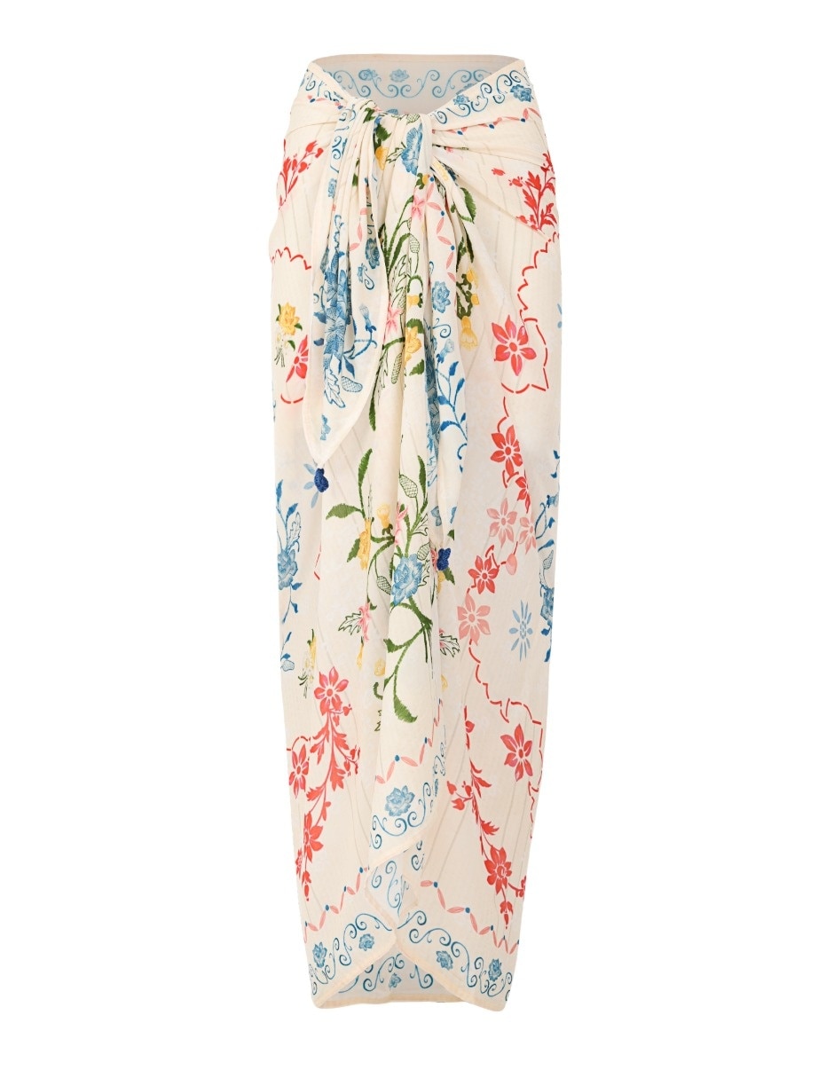 Pareo con estampado floral
