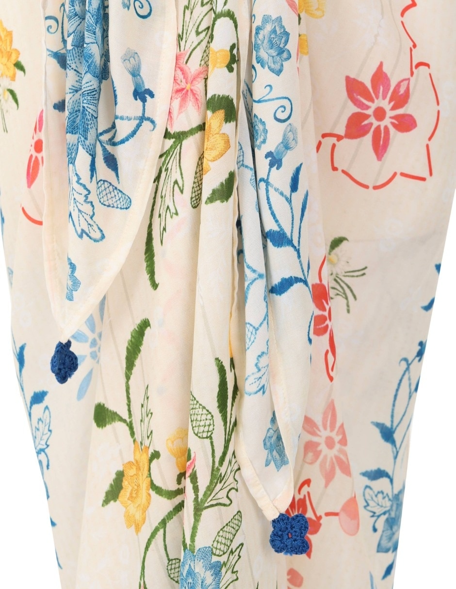 Pareo con estampado floral 4