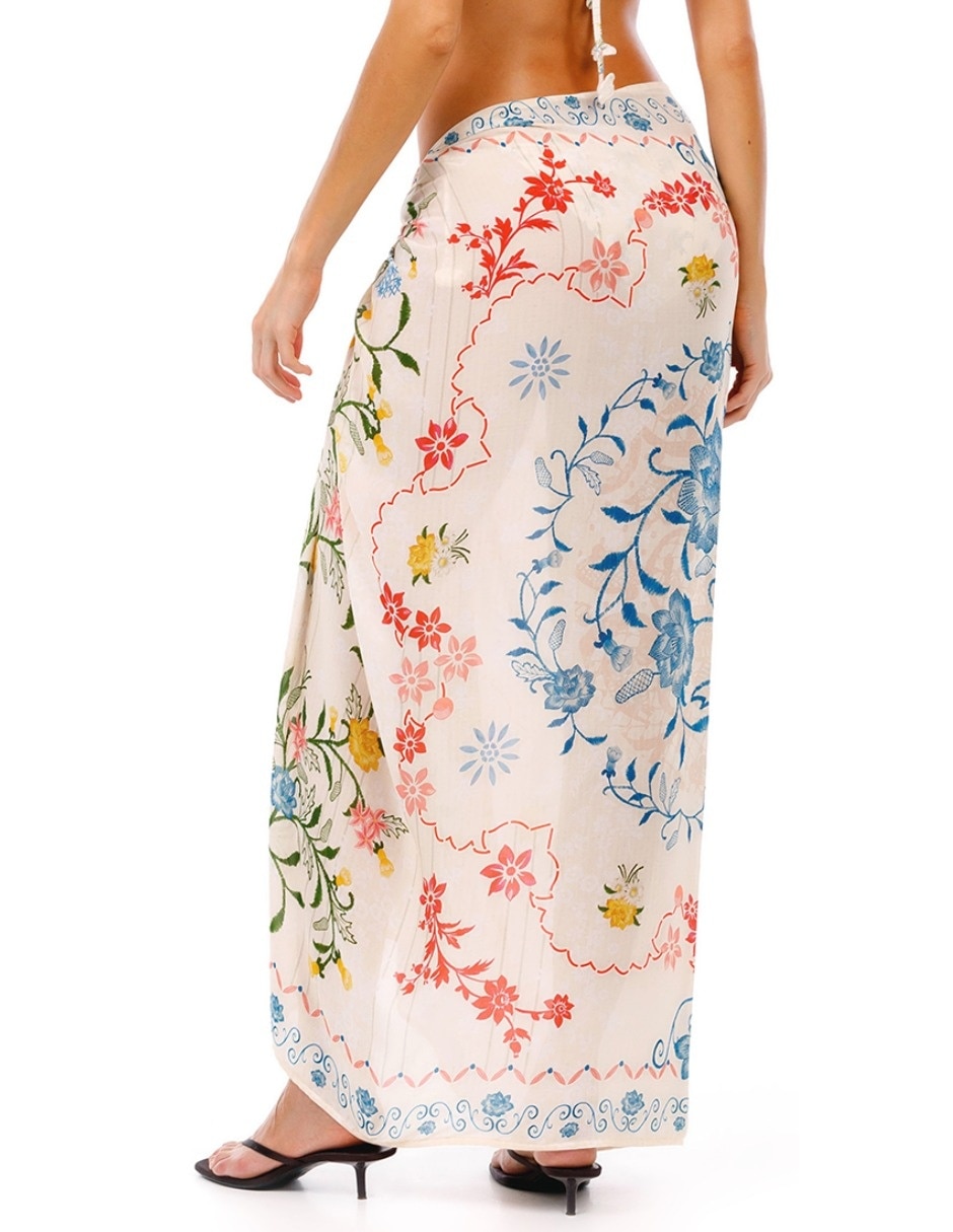 Pareo con estampado floral 5
