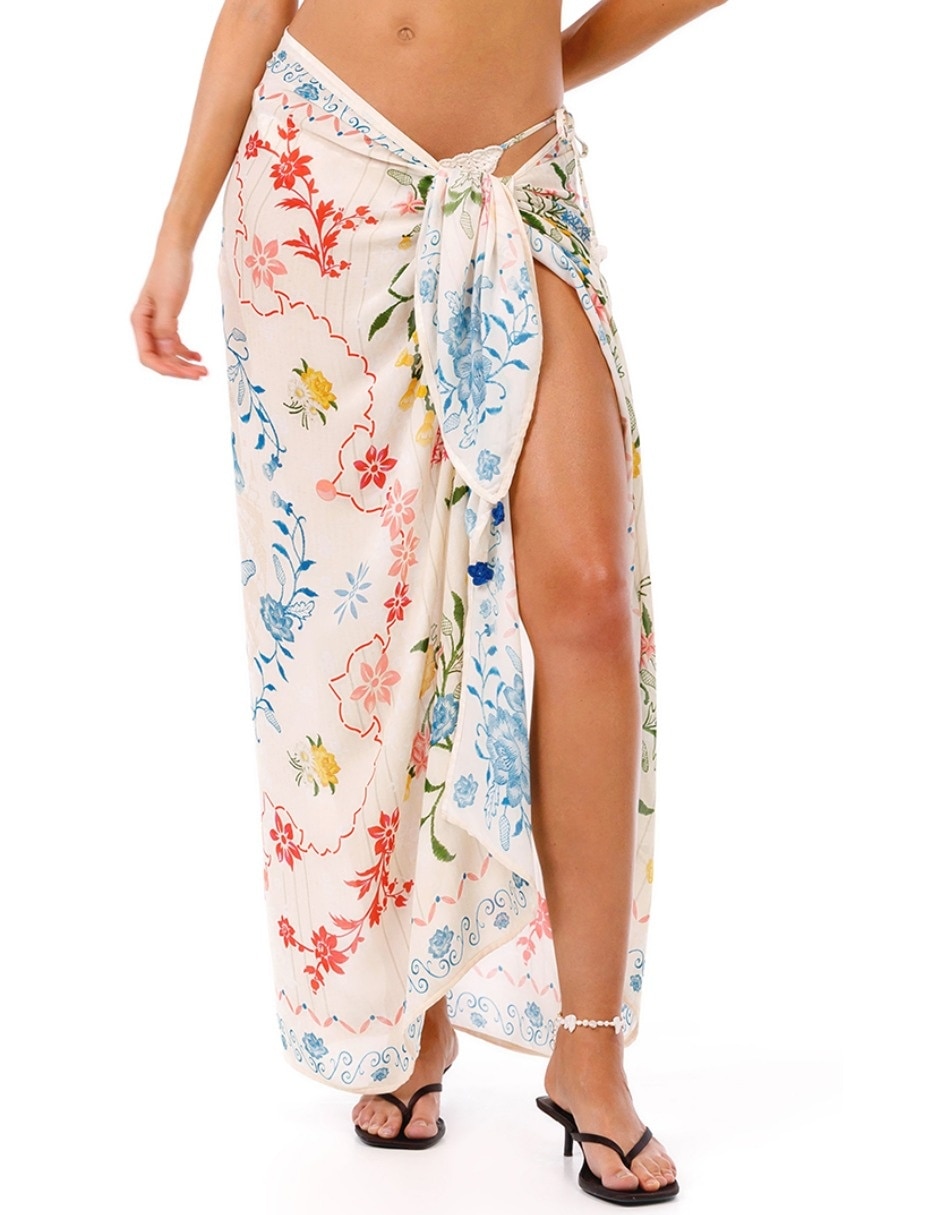 Pareo con estampado floral 1