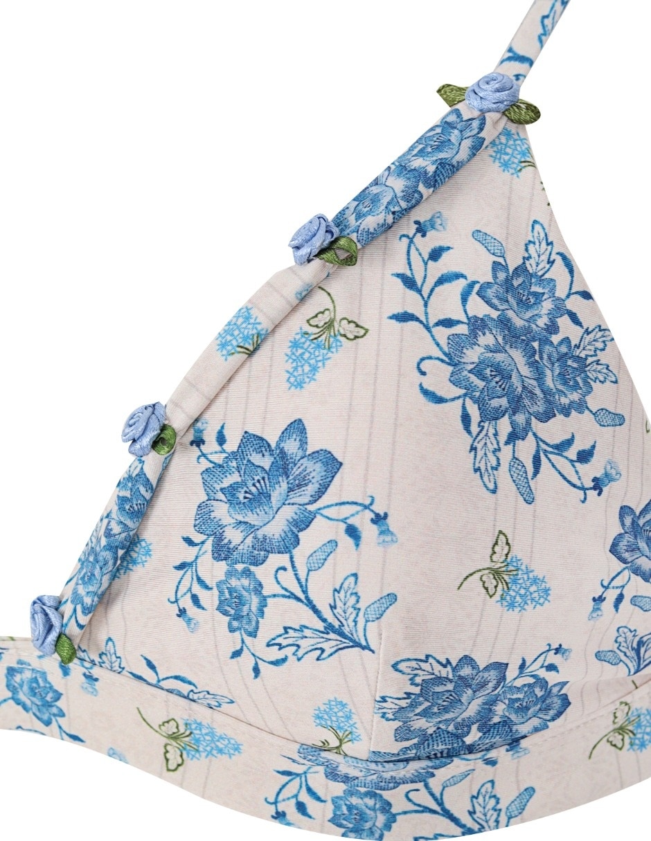 Top bikini Agua Bendita estampado floral para mujer