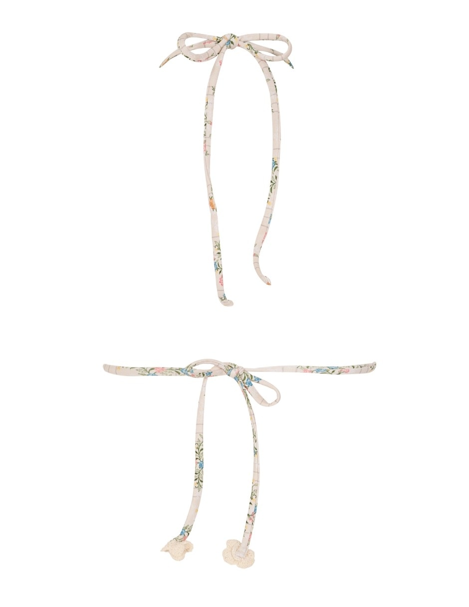 Top bikini Agua Bendita estampado floral para mujer